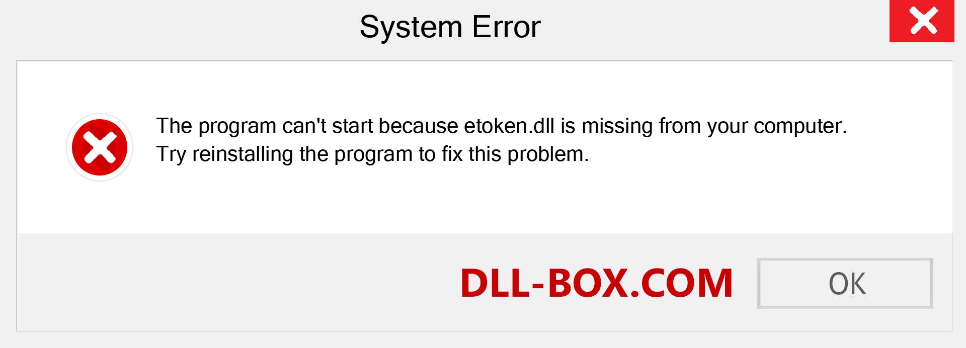  etoken.dll file is missing?. Download for Windows 7, 8, 10 - Fix  etoken dll Missing Error on Windows, photos, images