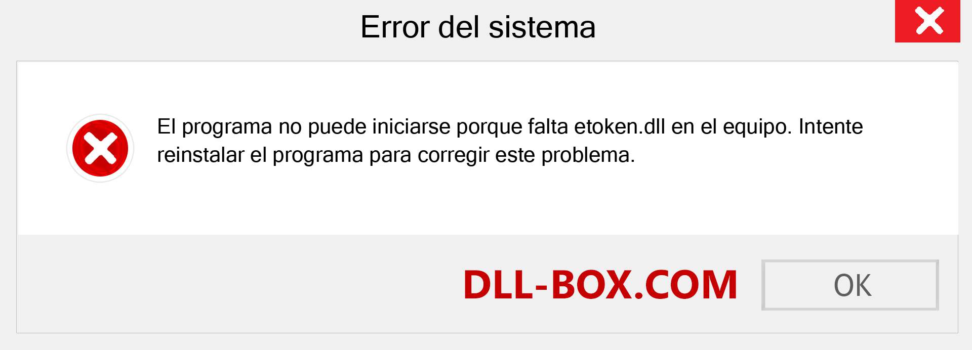 ¿Falta el archivo etoken.dll ?. Descargar para Windows 7, 8, 10 - Corregir etoken dll Missing Error en Windows, fotos, imágenes